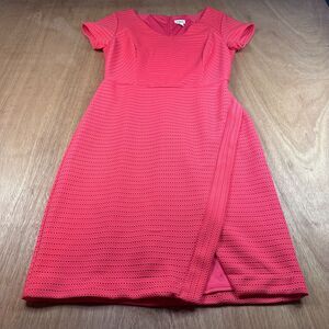 Cato Coral Dress Size 10 Fit Flare Lined Cap Sleeve Womens